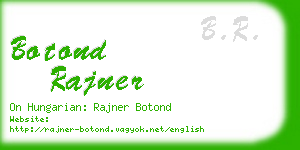 botond rajner business card